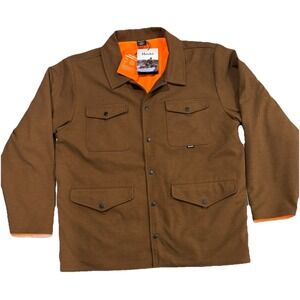 NWT Hooké Reversible Hunting Silent Fabric Jacket Brown/Safety Orange Men's XXL